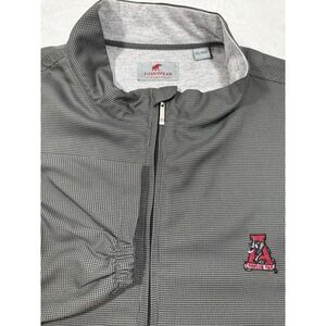 Alabama Crimson Tide Jacket Men XXL Gray Houndstooth 1/4 Zip Tuskwear Windbreake